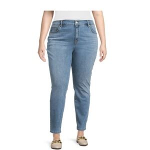 High Rise Skinny Jeans medium Wash Stretch Denim Women Plus Size 20W